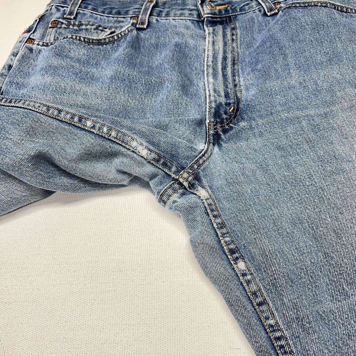Levi's × Vintage VTG Levis 550 Jeans Blue Cropped Relaxed Fit Denim Baggy Size US 38 / EU 54 - 4 Thumbnail