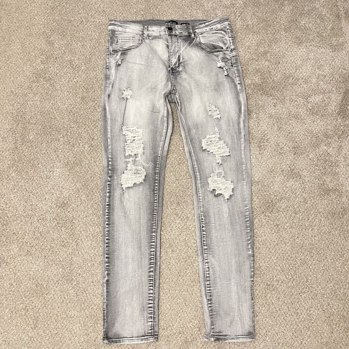 Other Grey men ripped slim jeans Size US 34 / EU 50 - 1 Thumbnail