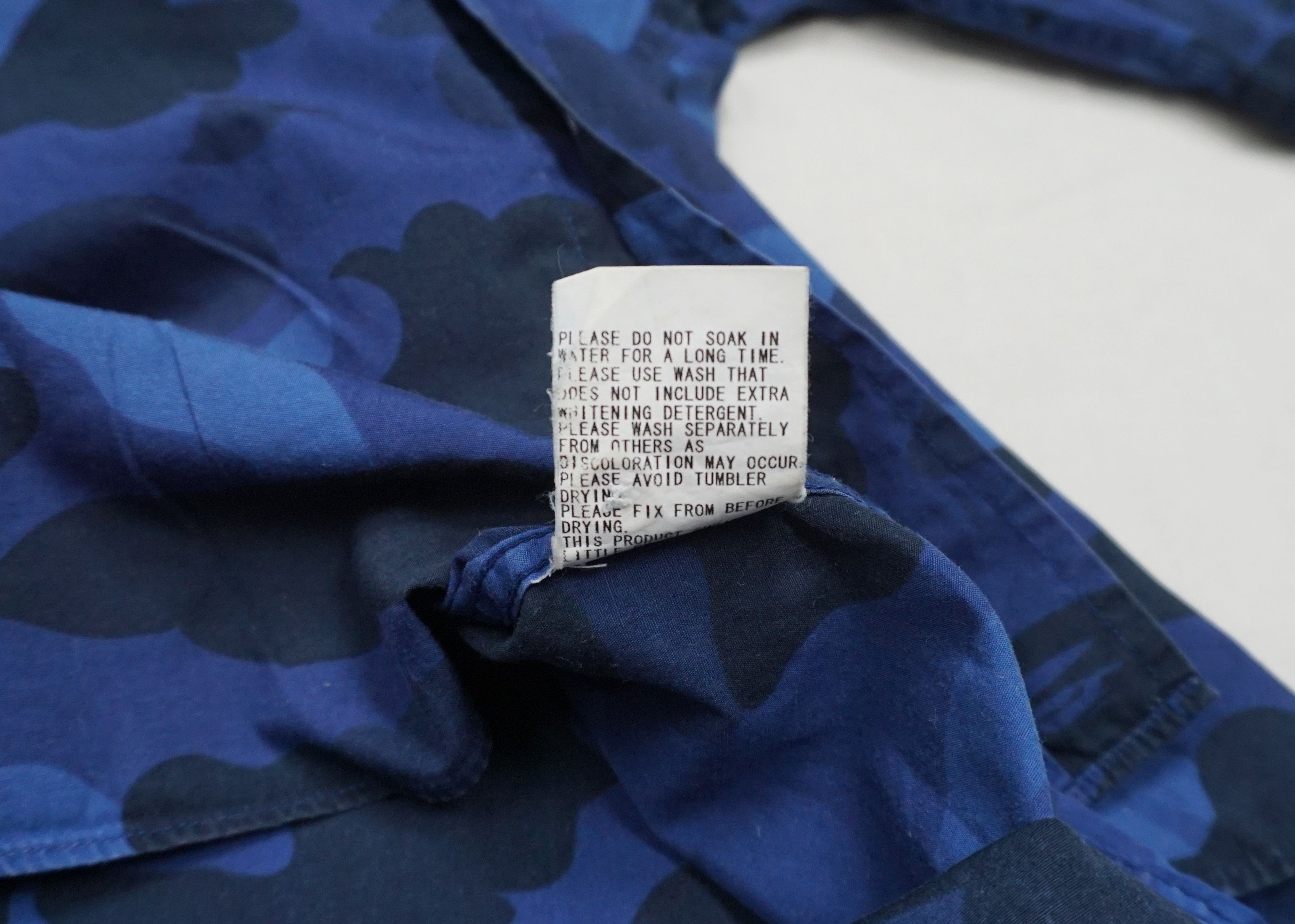 Bape × Vintage A Bathing Ape Blue Camouflage Button up Shirt Size US XL / EU 56 / 4 - 7 Thumbnail