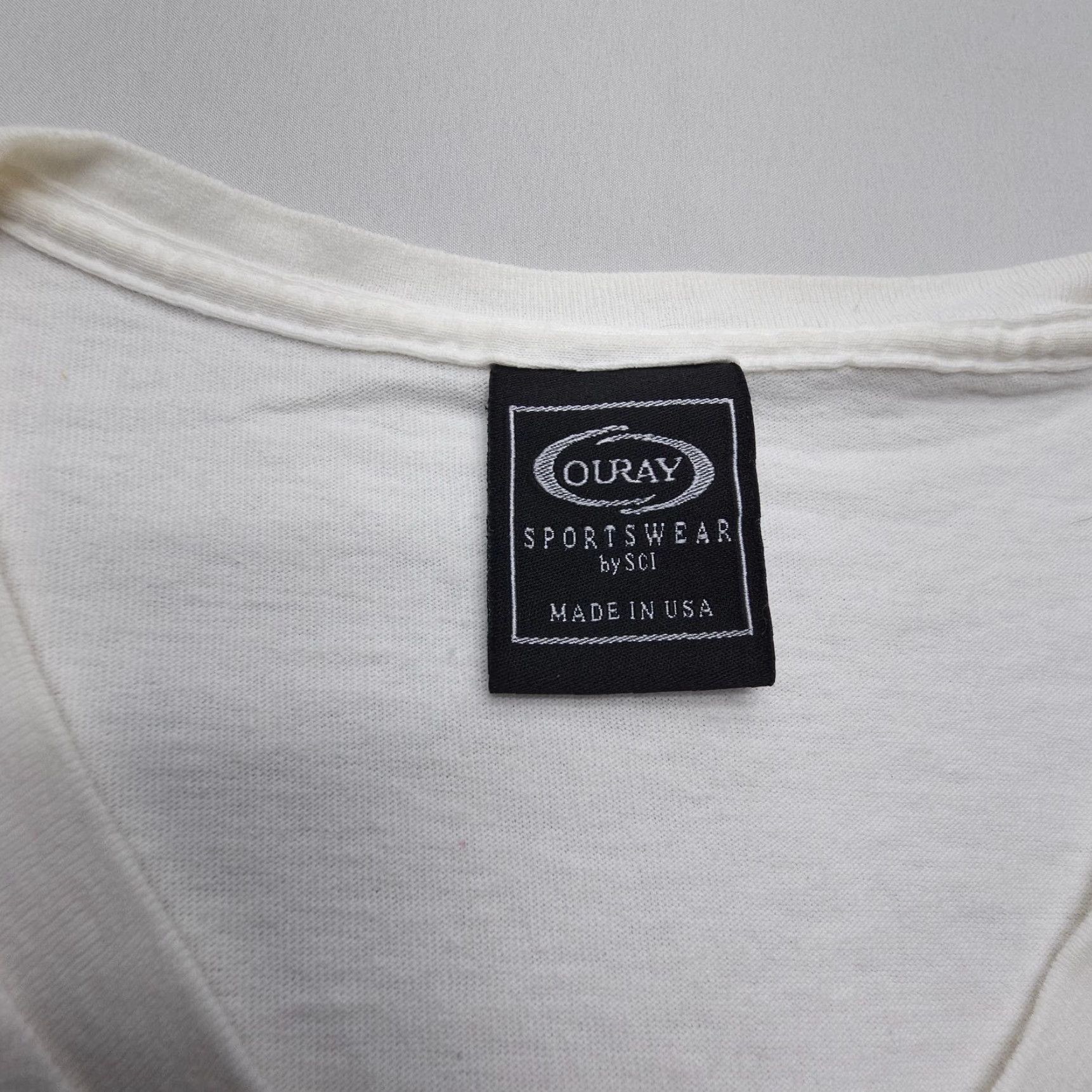 Sunray Sportswear VINTAGE Ouray Sportswear Buffalo Jump T Shirt Adult Medium White Cotton Logo 1990s Mens Tee Size US M / EU 48-50 / 2 - 4 Thumbnail