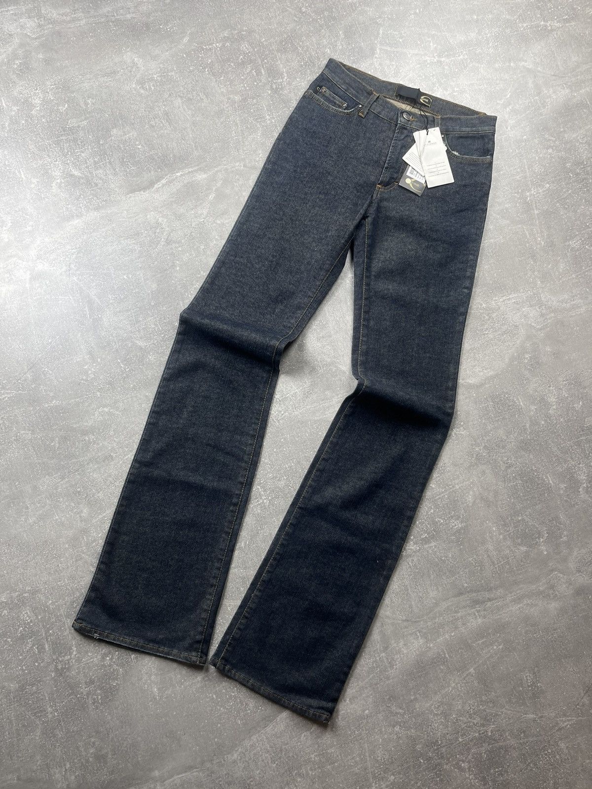 Just Cavalli Just Cavalli Flared Boot Cut Dark Blue Gradient Denim Jeans Size 27" / US 4 / IT 40 - 5 Thumbnail
