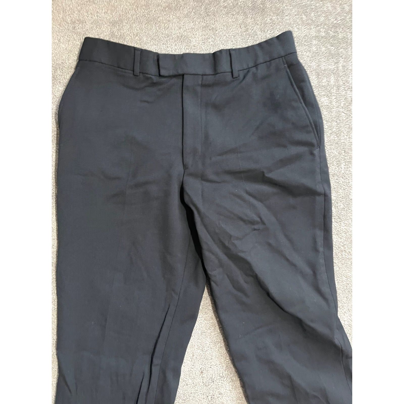 Vintage VINTAGE Ted Baker London Dress Pants Straight Front Wool Men 36x33 Black, Ted Baker London, Dress Pants, Regular, 36x33, Black, Mens Size US 36 / EU 52 - 2 Thumbnail