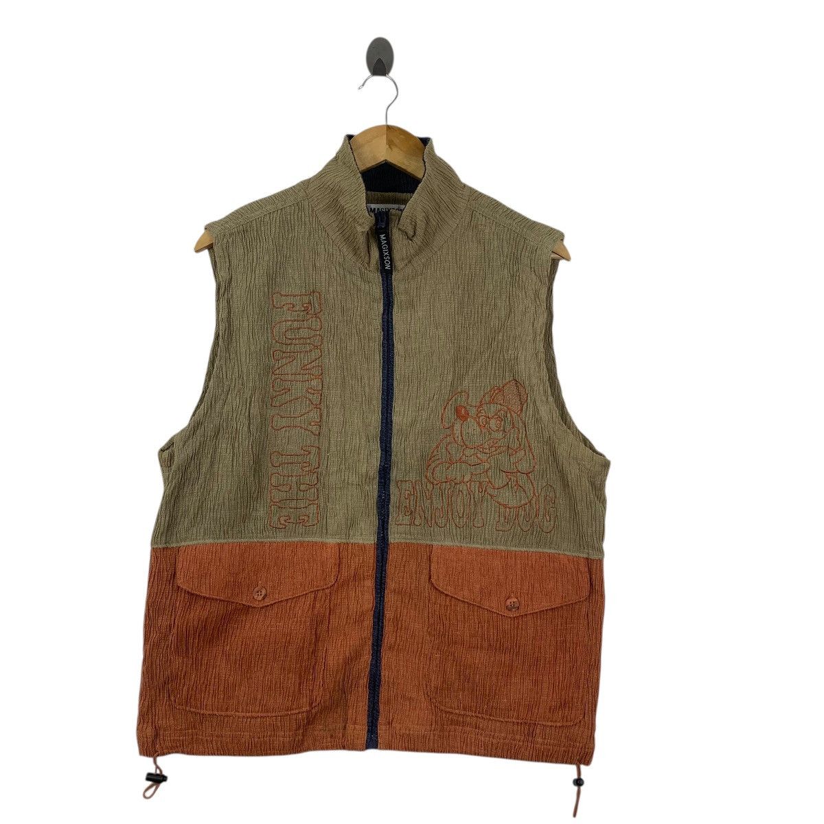 Vintage Vintage MAGIXSON CITY CLUB Funky Time Cartoon Vest Jacket Size L / US 10 / IT 46 - 3 Thumbnail