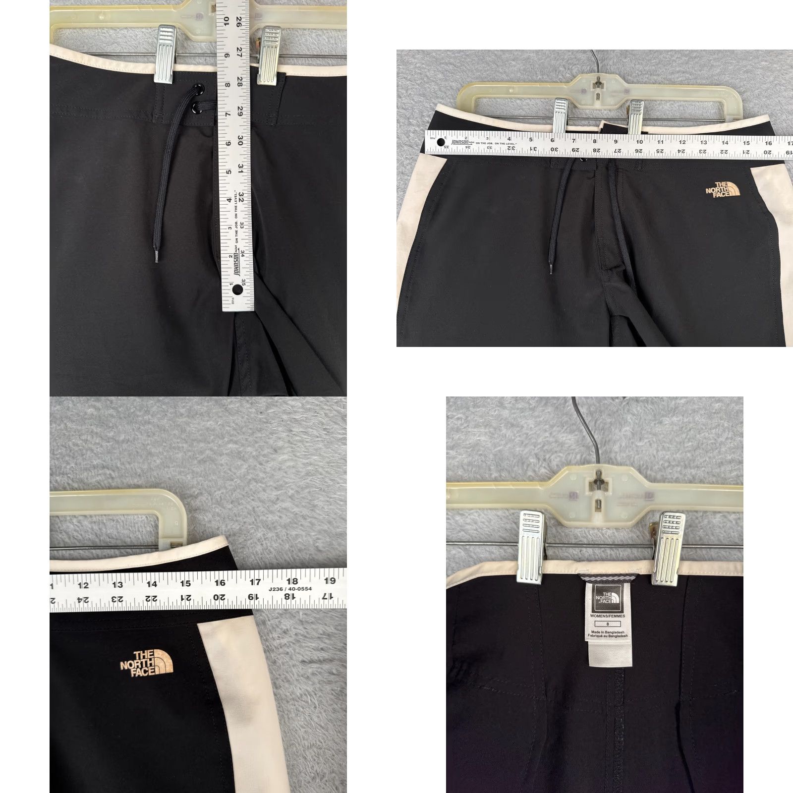 The North Face The North Face Shorts Womens 8 Black White Apex Series Board Short Style 12" Size 30" / US 8 / IT 44 - 8 Thumbnail