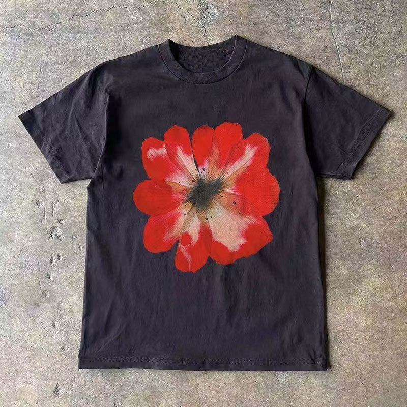 Japanese Brand Black retro floral print cotton t-shirt Size US M / EU 48-50 / 2 - 1 Thumbnail