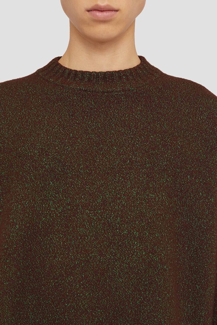 Jil Sander o1mt1gz1125 Crewneck Sweater in Dark Brown Size US L / EU 52-54 / 3 - 5 Thumbnail