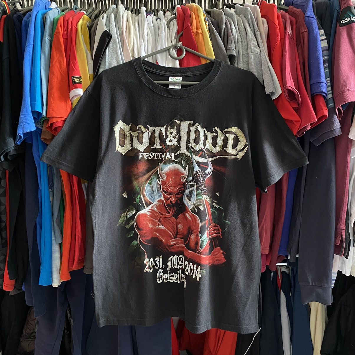Band Tees Vintage Out & Load Festival 2014 big graphic logo tee Size US L / EU 52-54 / 3 - 1 Thumbnail