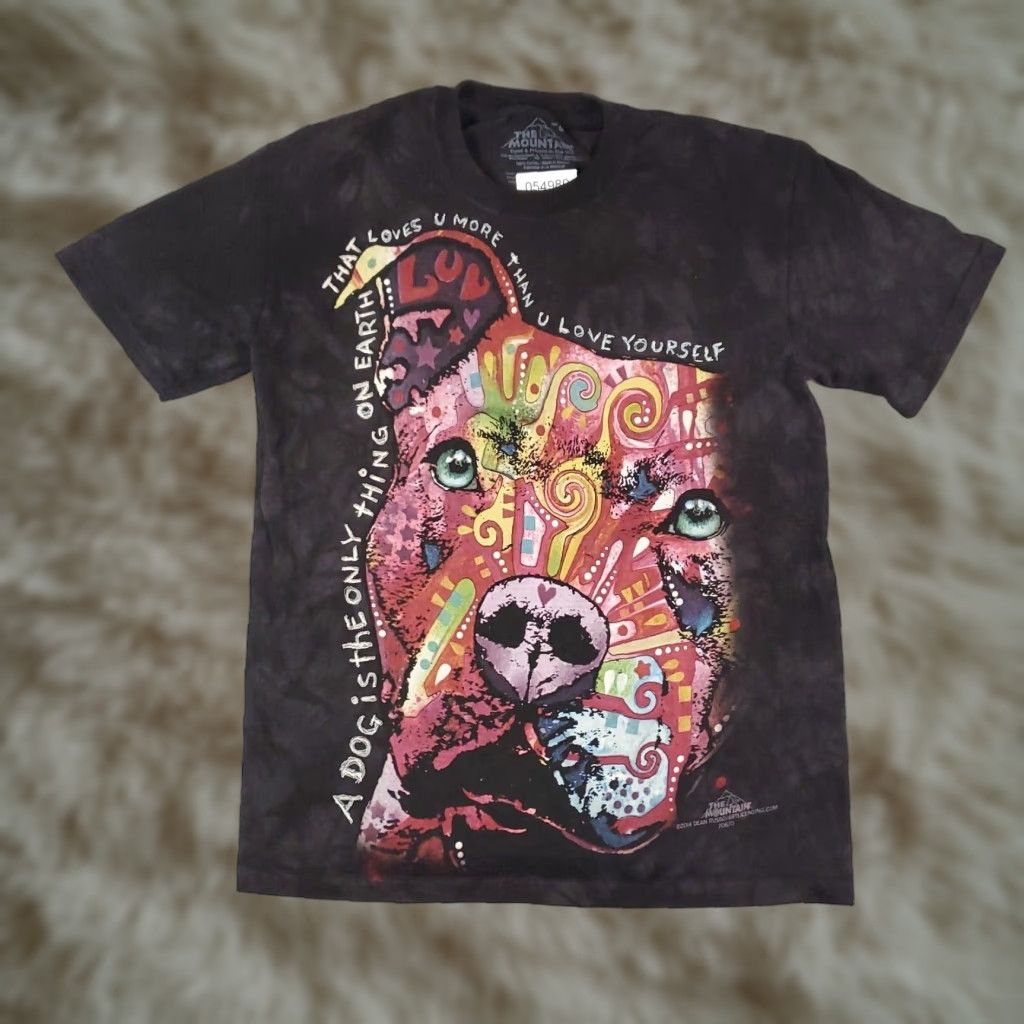 The Mountain The Mountain T-Shirt Mens Small Brown Pitbull Graphic Tie Dye Short Sleeve Adult Size US S / EU 44-46 / 1 - 1 Thumbnail