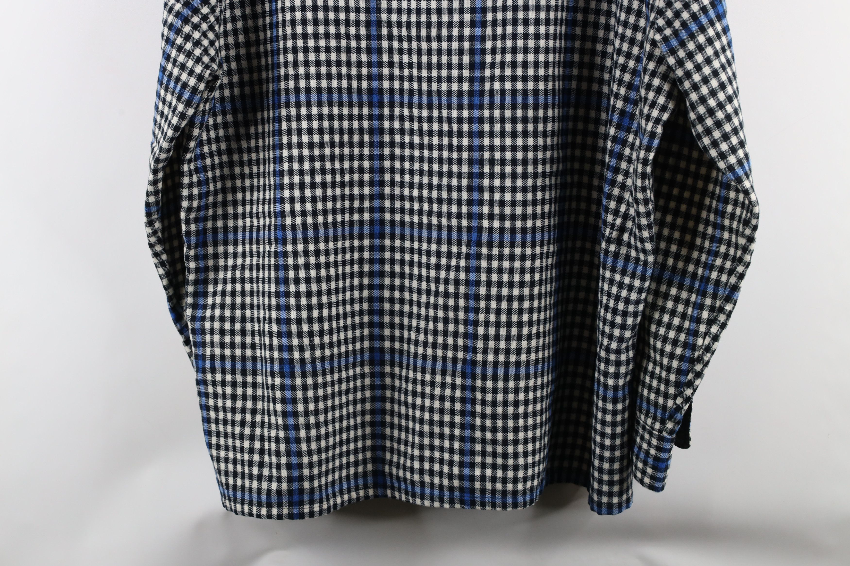 Vintage Vintage 70s Streetwear Knit Collared Button Shirt Plaid Size US XL / EU 56 / 4 - 10 Thumbnail