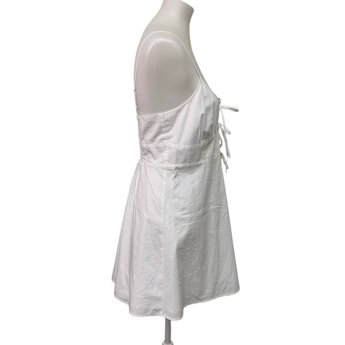 American Eagle Outfitters New American Eagle Womens Med White Adjustable Strap Dress Size M / US 6-8 / IT 42-44 - 3 Thumbnail