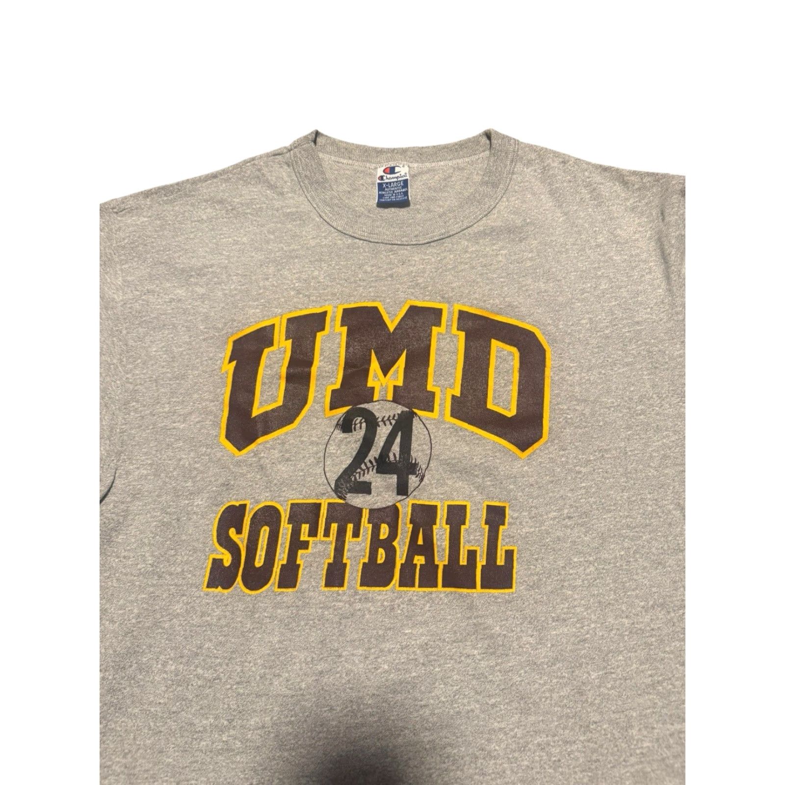 Champion VINTAGE Champion T-Shirt University of Maryland Softball Print 90s Grey XL Men Size US XL / EU 56 / 4 - 5 Thumbnail