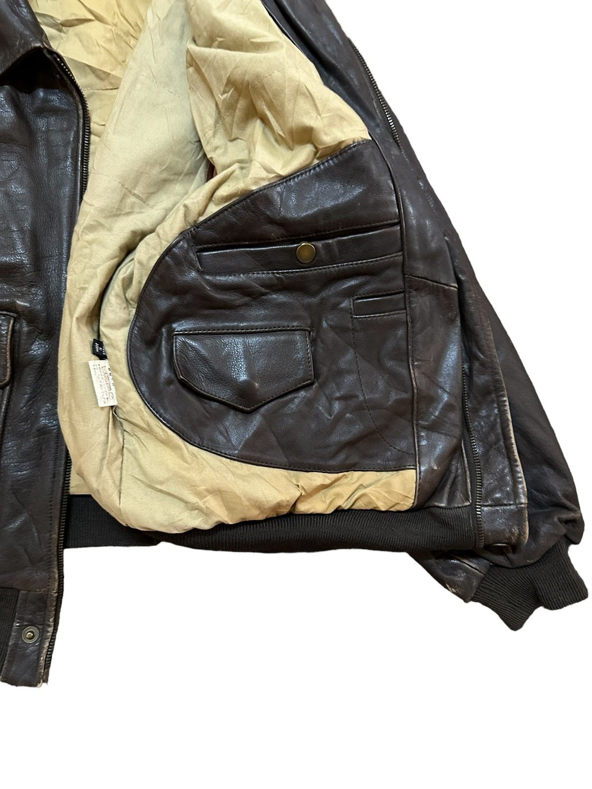 Vintage Vintage Aviator Leather Jacket Size US M / EU 48-50 / 2 - 8 Thumbnail
