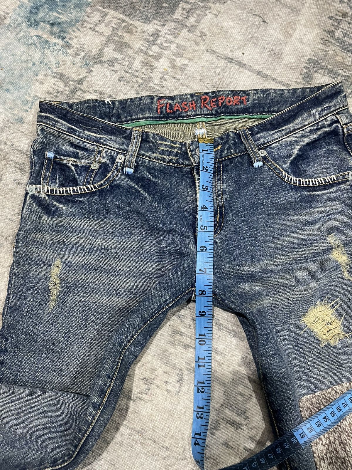 Japanese Brand RARE ! Vintage Flash Report Distressed Style Kapital Design Size US 32 / EU 48 - 19 Thumbnail