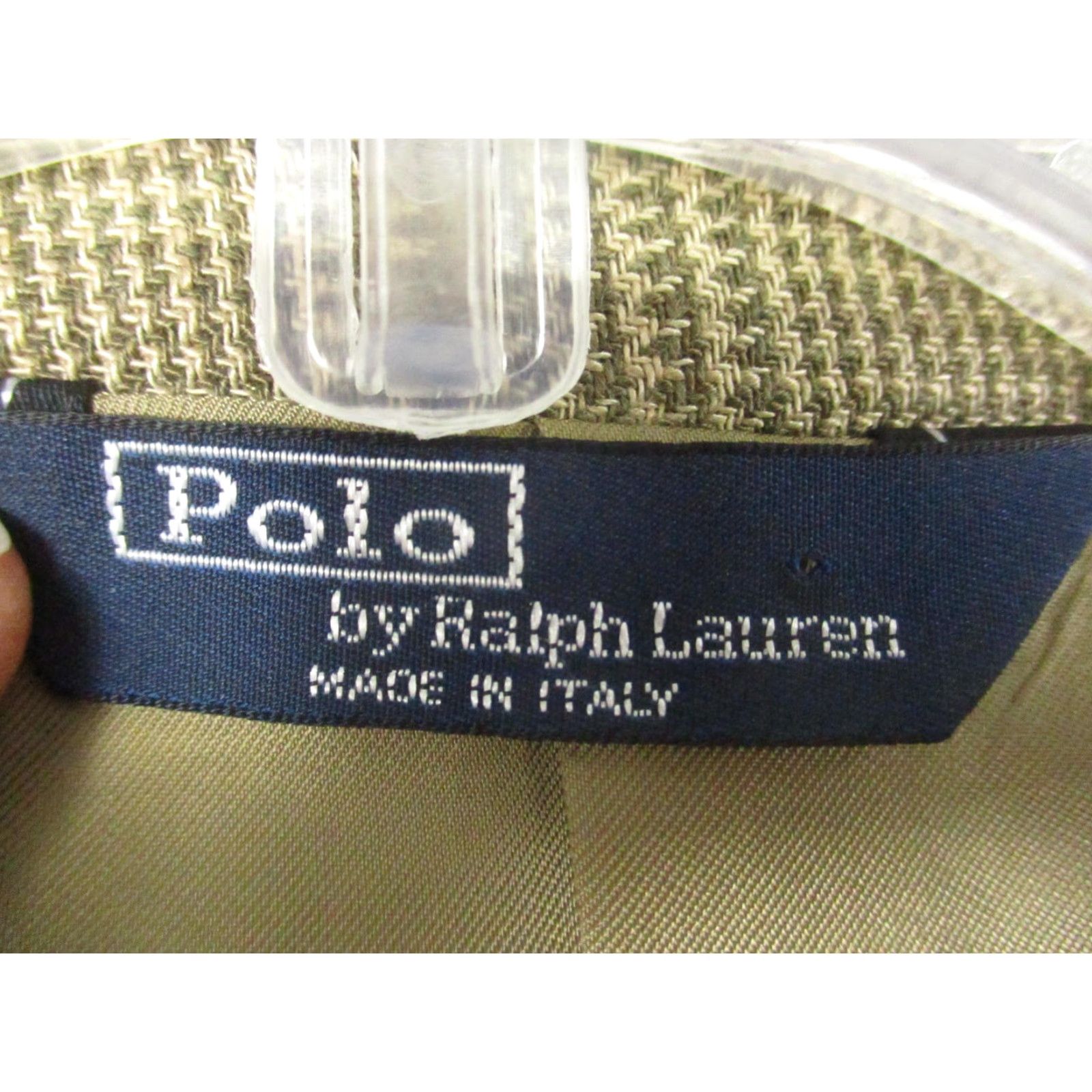 Polo Ralph Lauren VINTAGE Polo Ralph Lauren Blazer Men 42L Beige Plaid Sport Coat Made Italy Size US XL / EU 56 / 4 - 3 Thumbnail