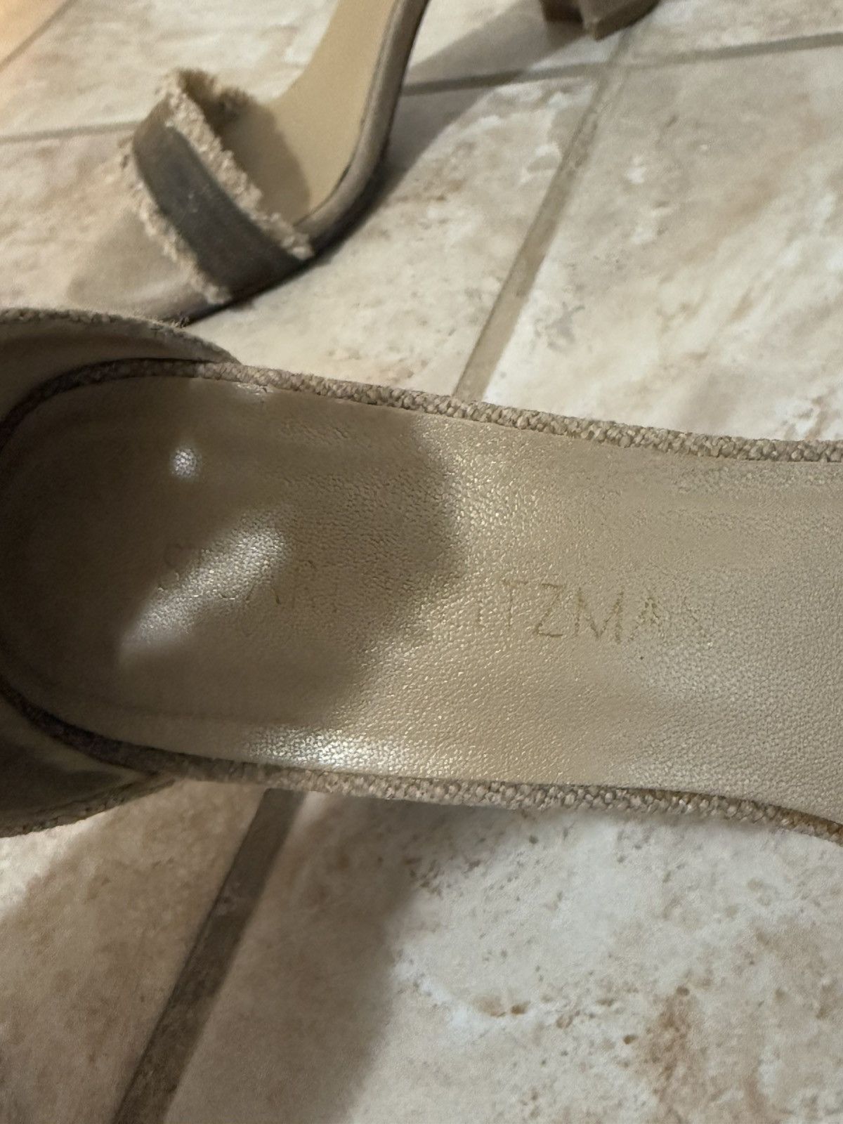 Stuart Weitzman Women's Beige Heeled Sandals Stuart Weitzman Size US 8 / IT 38 - 6 Thumbnail