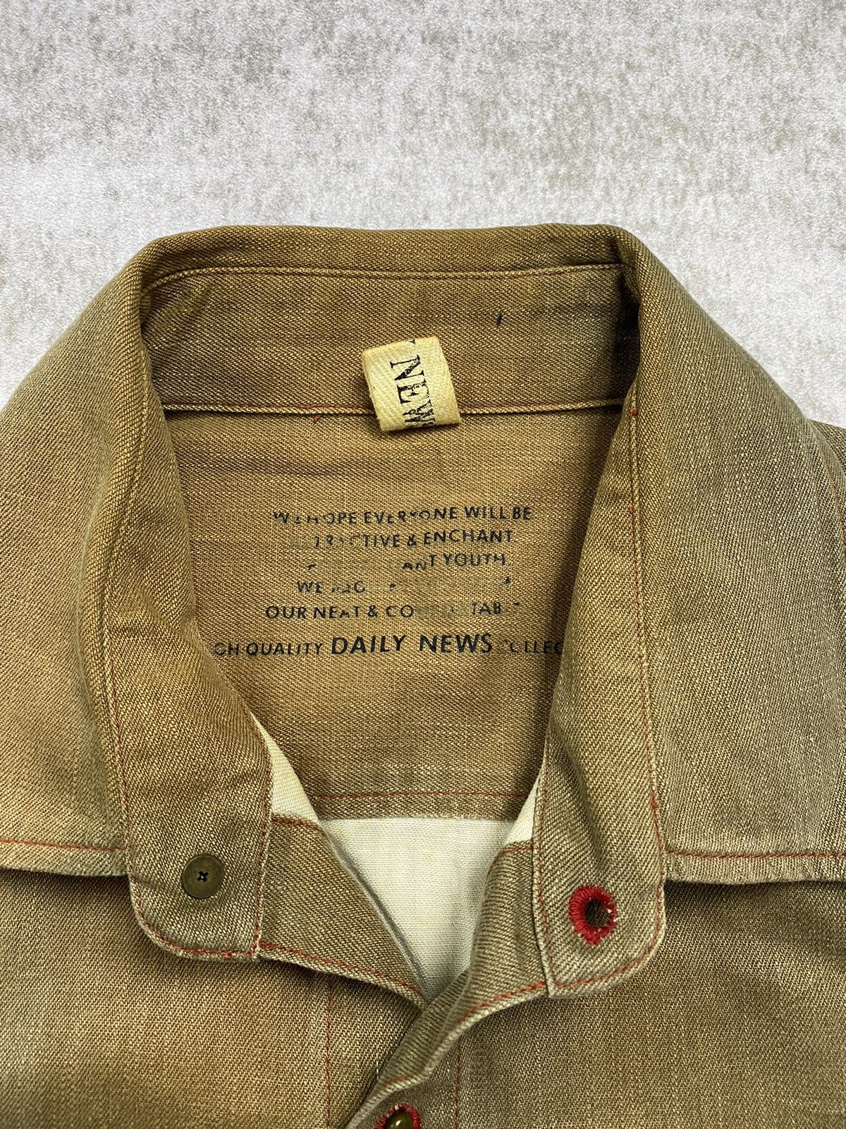 If Six Was Nine × Japanese Brand × Le Grande Bleu (L.G.B.) 2000s Daily news pocket leather skin ifsixwasnine shirt Size US M / EU 48-50 / 2 - 4 Thumbnail