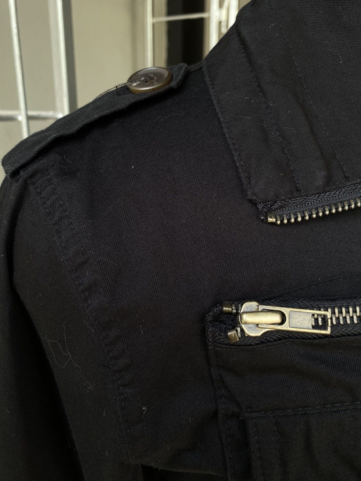 HARE Hare Black Biker Cargo Denim Jacket. Size US M / EU 48-50 / 2 - 10 Thumbnail