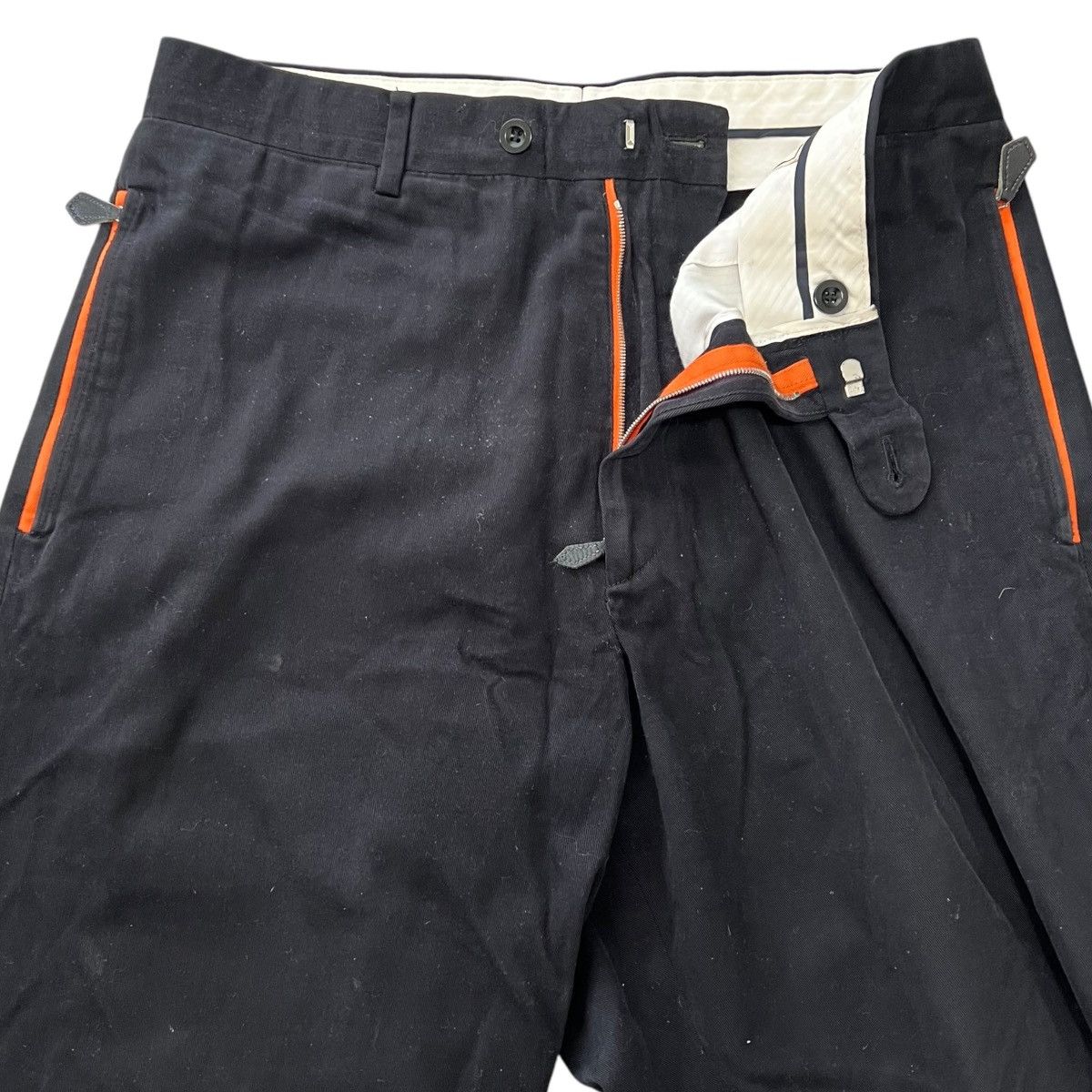 Hermes Hermès Orange Lining Cotton Charm Zip 3 Pocket Pants Size US 40 / EU 56 - 4 Thumbnail