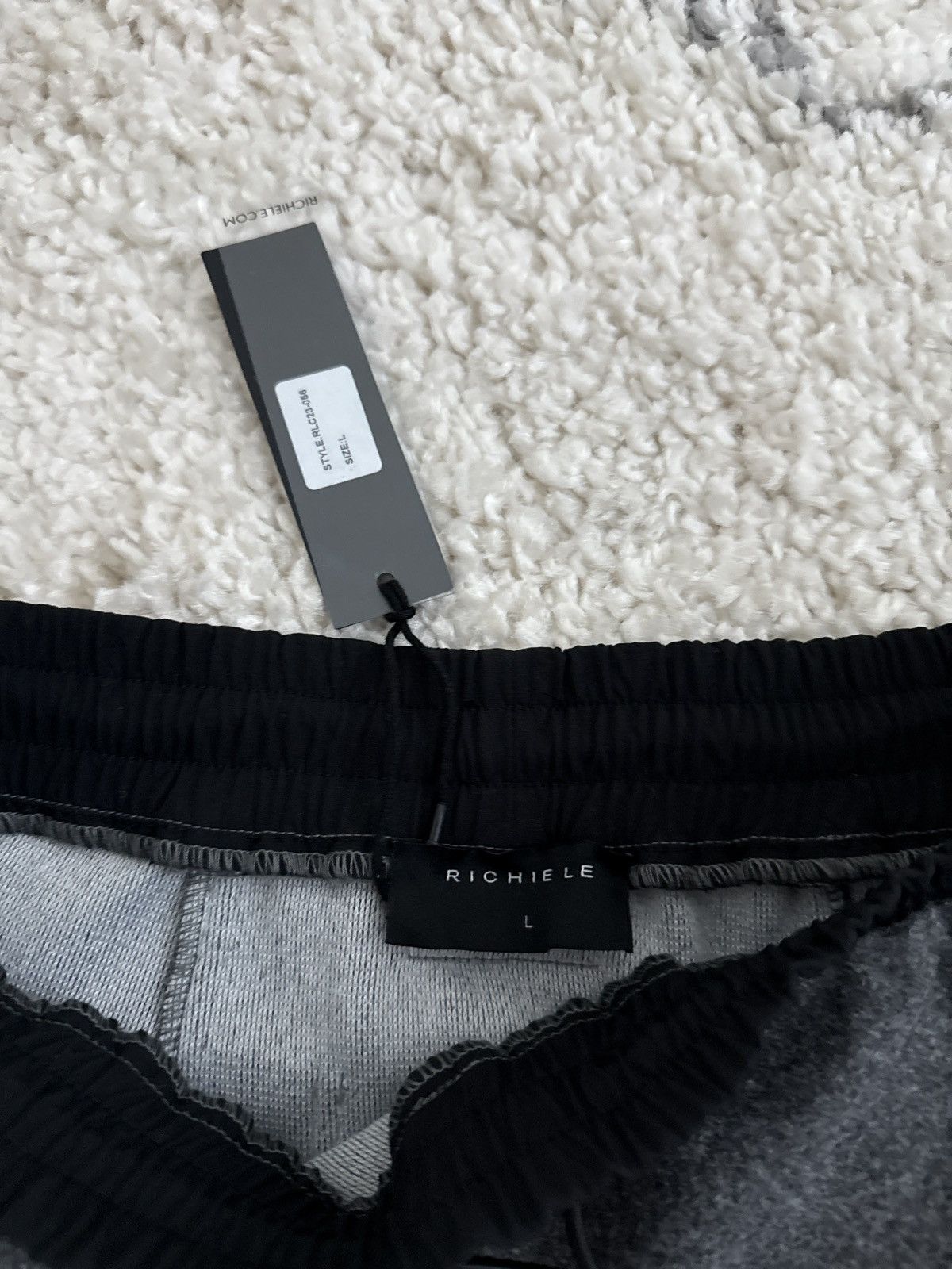 Richie Le Collection Richie Le RELAXED FLEECE PANT - HEATHER CHARCOAL GREY Size US 32 / EU 48 - 2 Thumbnail