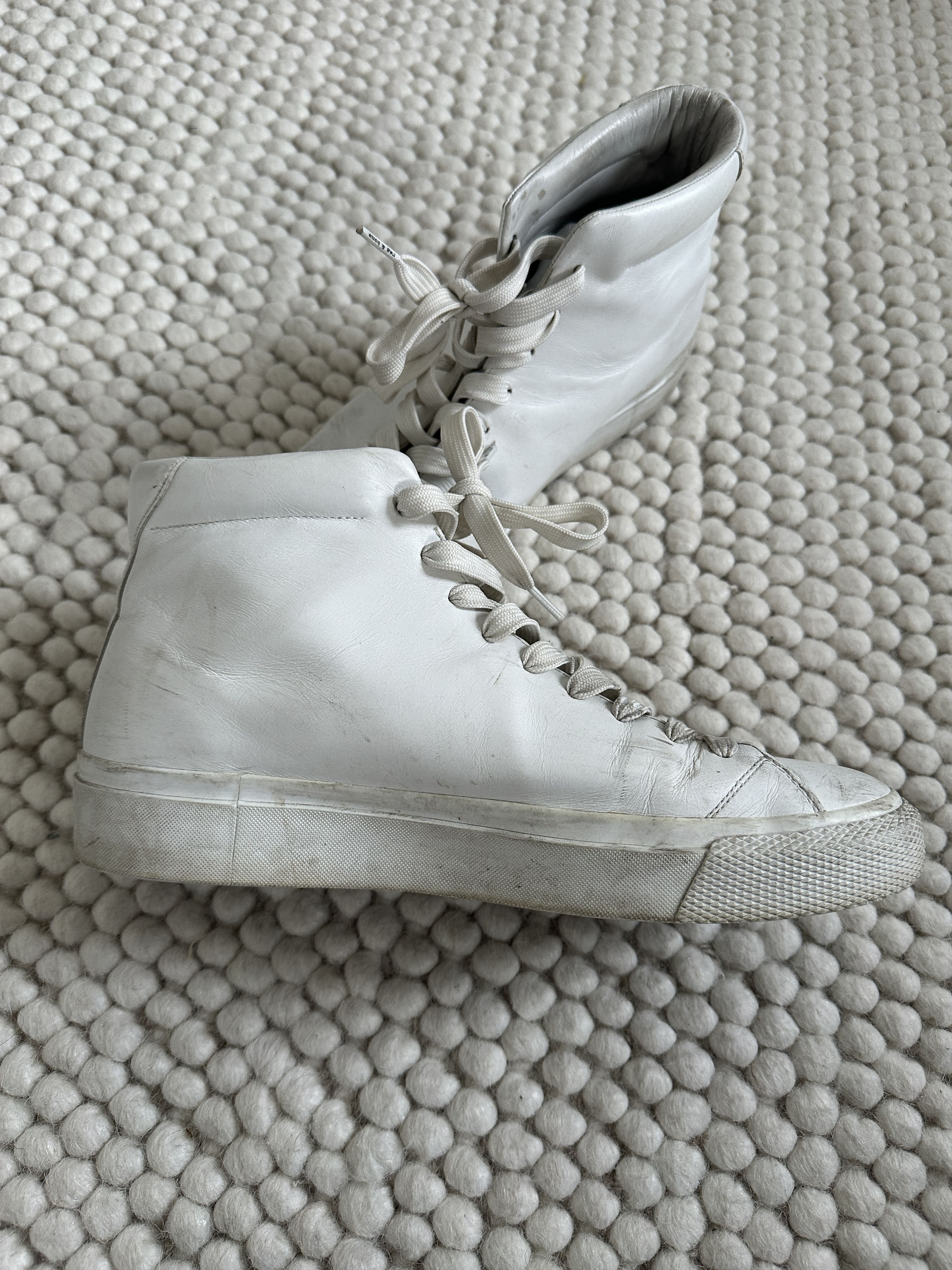 Rag & Bone Rag & Bone White Leather Hi-Top Sneakers Size US 11 / EU 44 - 2 Thumbnail