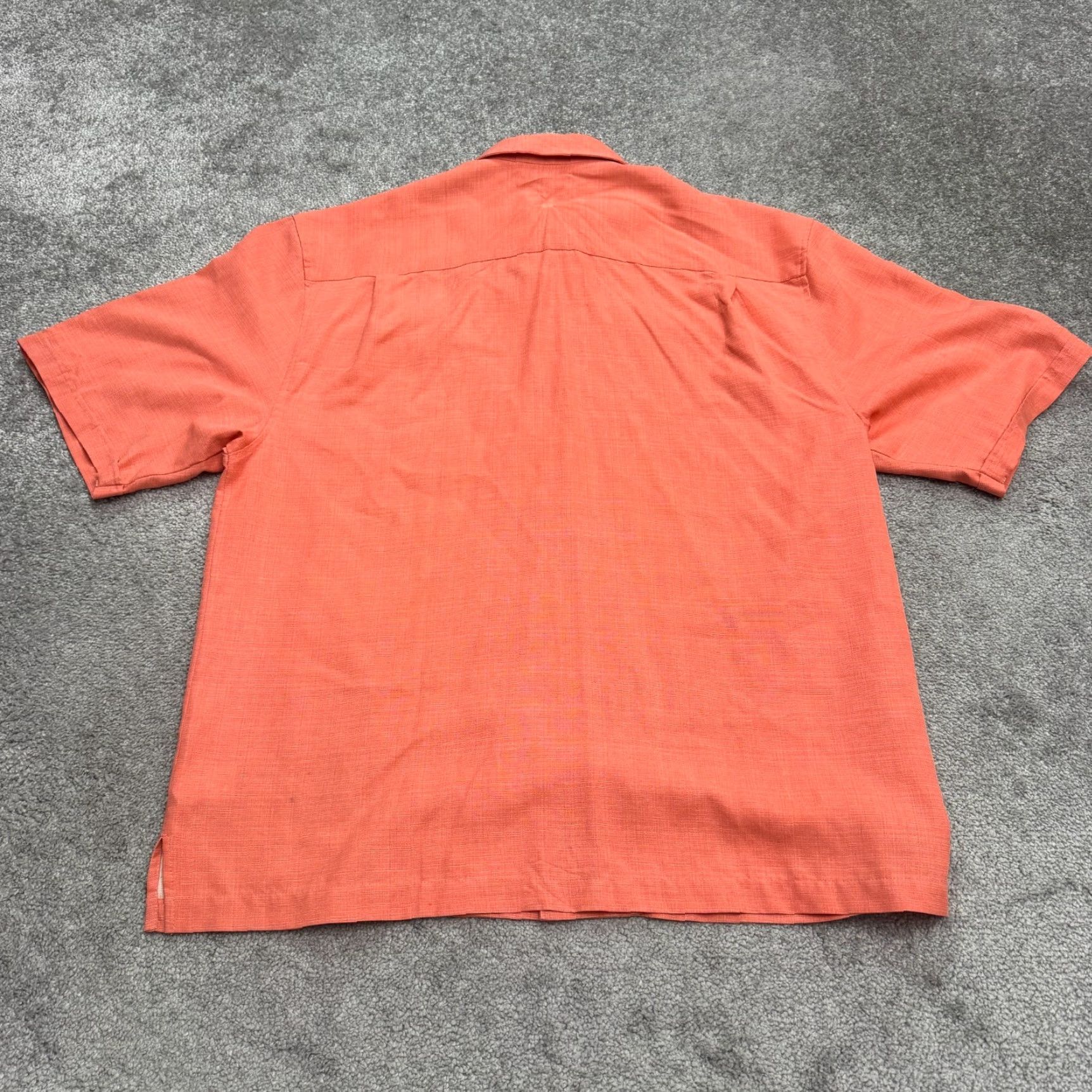 Vintage Jamaica Jaxx Button-Down Shirt Mens Large Coral Short Sleeve Silk Vacahun Hawaiian Beach Vacation Shirt L Mens Size US L / EU 52-54 / 3 - 2 Thumbnail