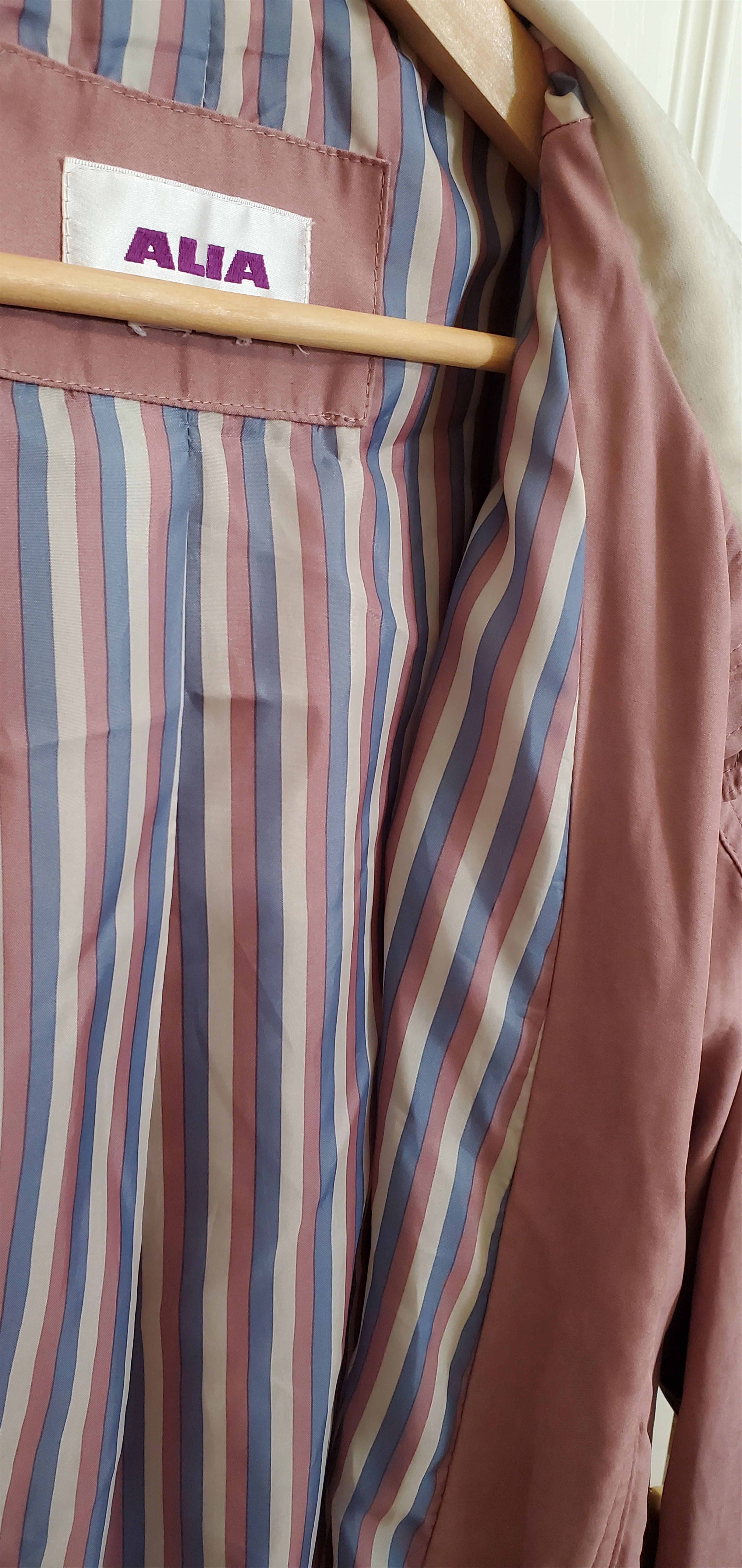 Vintage Vintage ALIA Pink Coat Lined Inside Shoulder Flap Style Size M / US 6-8 / IT 42-44 - 7 Thumbnail