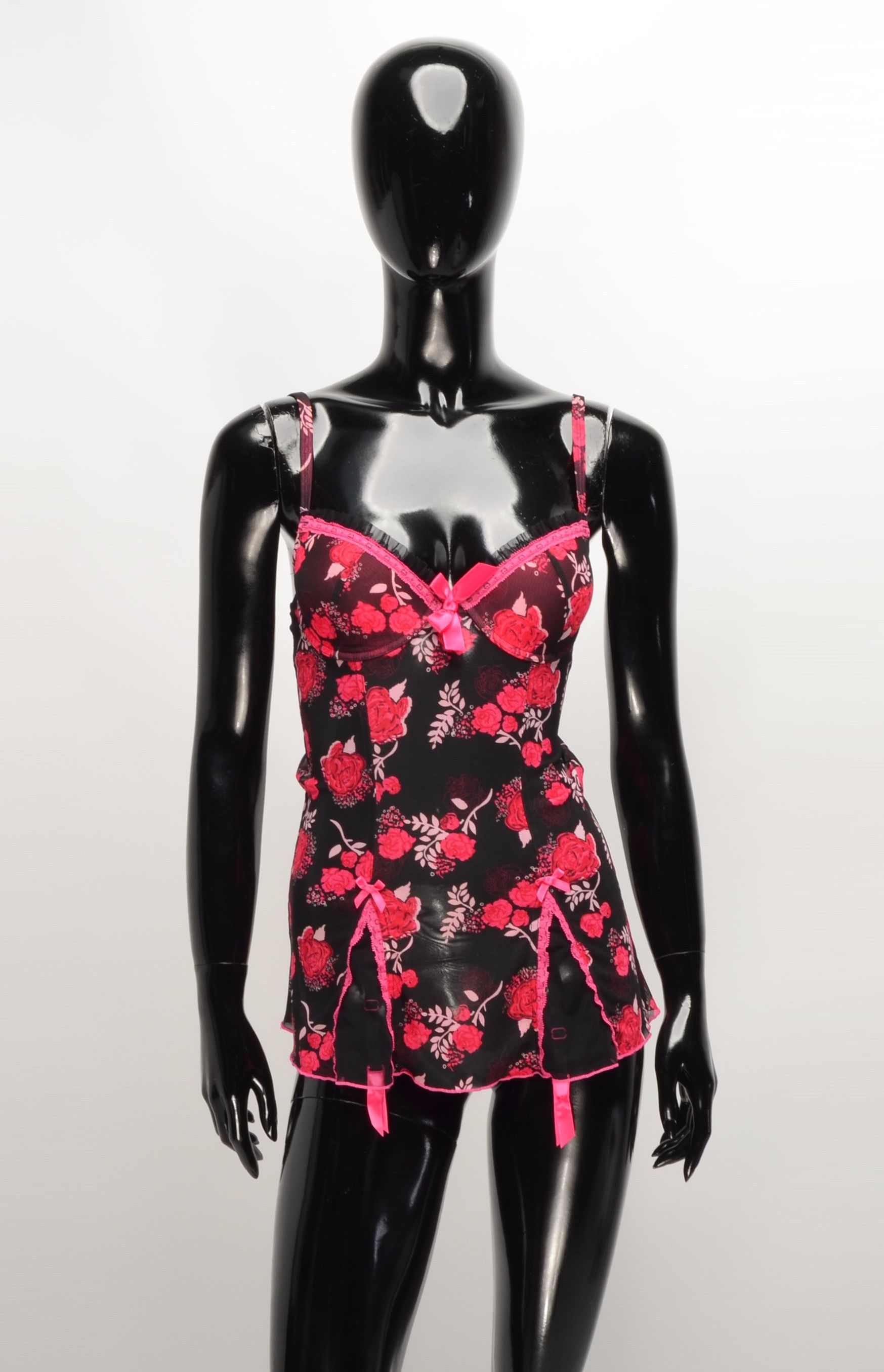 Vintage Avant Premier Y2K Mesh Sexy Basque Floral Suspender Size S / US 4 / IT 40 - 1 Thumbnail