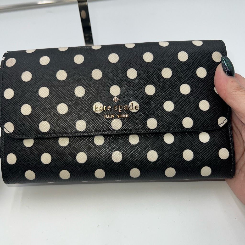 Kate Spade Kate Spade Classic Black with White Polka Dot Long Wallet/Wristlet Size ONE SIZE - 2 Thumbnail