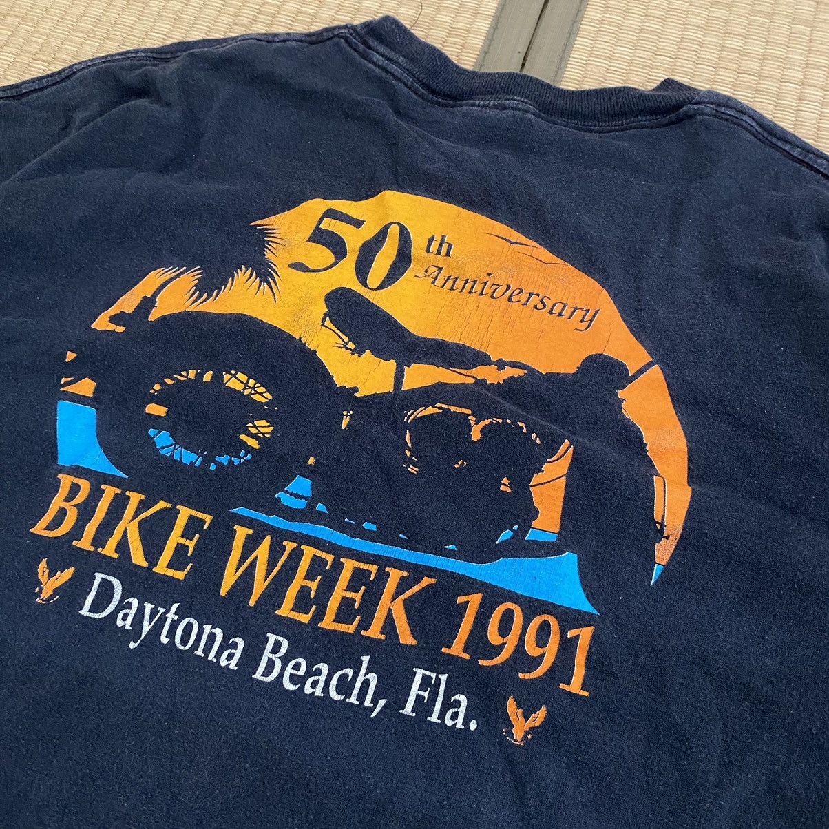 Harley Davidson × Vintage Vtg 1991 Daytona Bike Week Harleys Biker Sunfade Tee Size US XXL / EU 58 / 5 - 1 Thumbnail