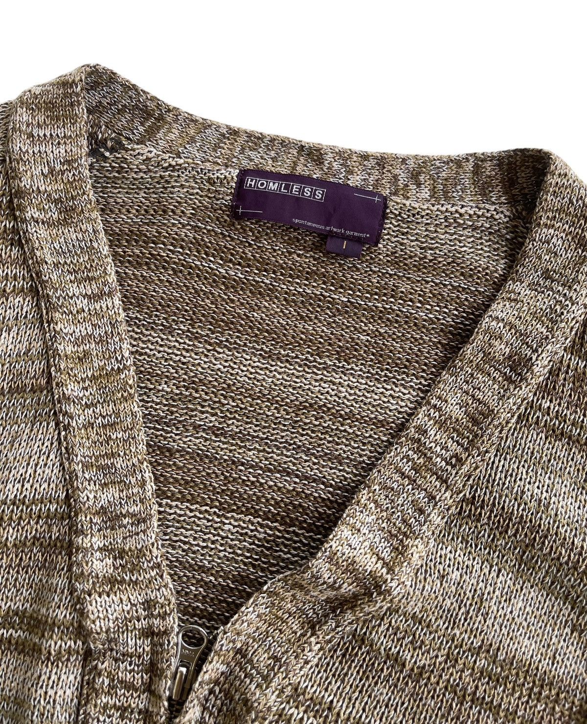 Japanese Brand Vintage Homless Mens Zipper Cardigan Knitted Size US M / EU 48-50 / 2 - 4 Thumbnail