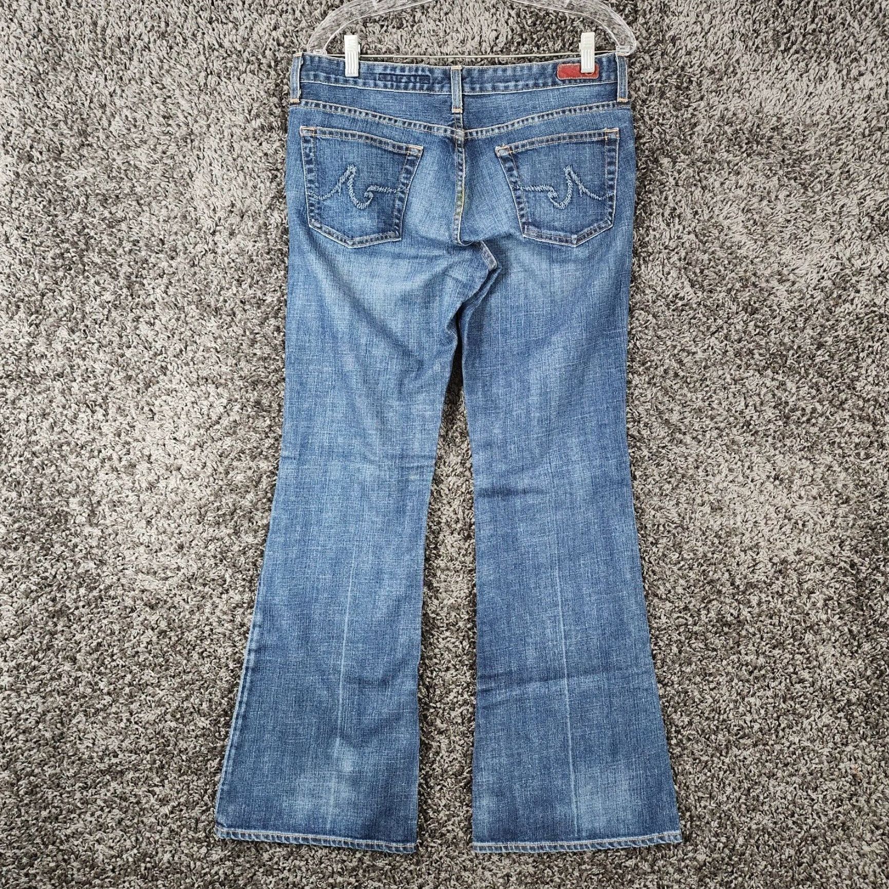 Vintage AG Adriano Goldschmied Womens Flared Jeans Size 31R Blue Size 24" / US 00 / IT 34 - 6 Thumbnail