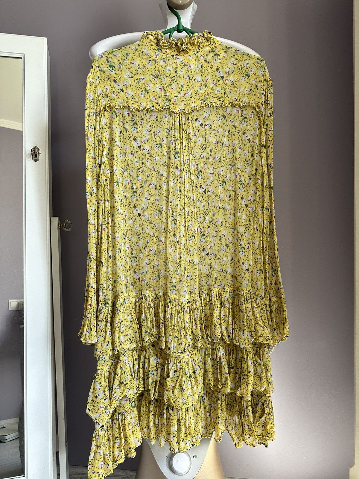 Designer × Vintage × Zadig & Voltaire Zadig Voltaire silk Dress Yellow. Size M / US 6-8 / IT 42-44 - 4 Thumbnail