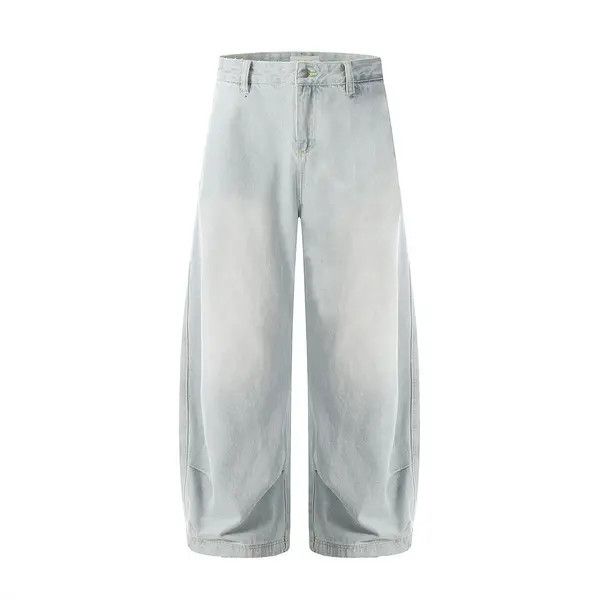 VIBE Men's distressed loose light washed scimitar jeans Size US 32 / EU 48 - 1 Thumbnail