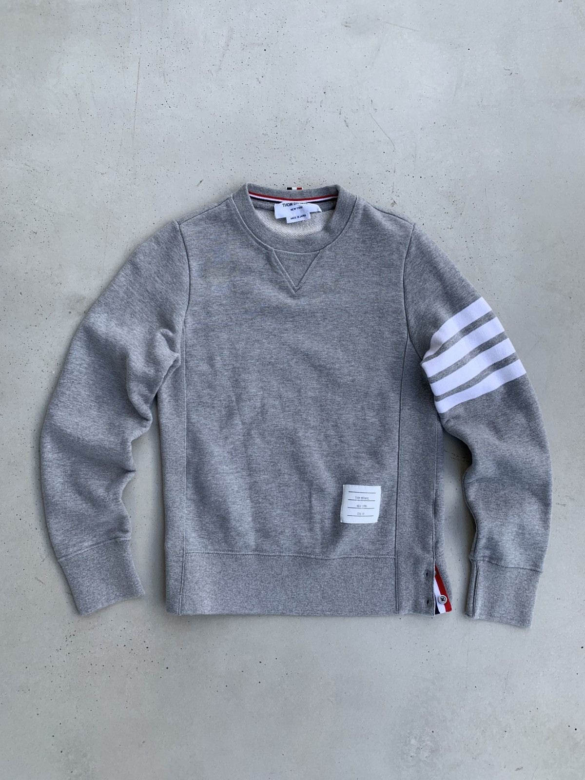 Thom Browne Thom Browne 4-Bar Stripe Cotton Sweatshirt Luxury Brands Size US XXS / EU 40 - 1 Thumbnail