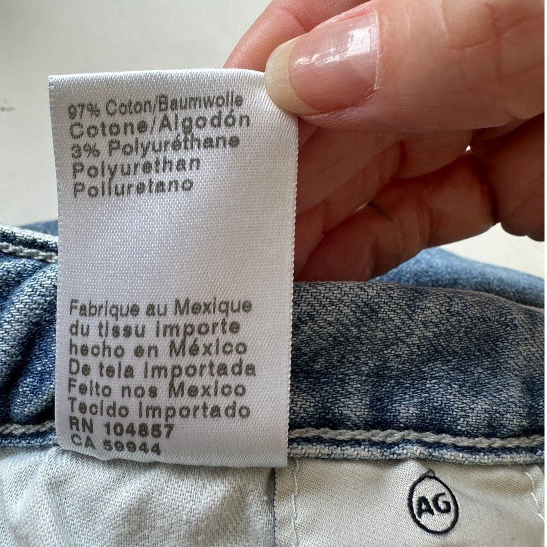 AG Adriano Goldschmied Adriano Goldschmied Ex-Boyfriend Raw Hem Medium Wash Jeans Size 28" / US 6 / IT 42 - 9 Thumbnail