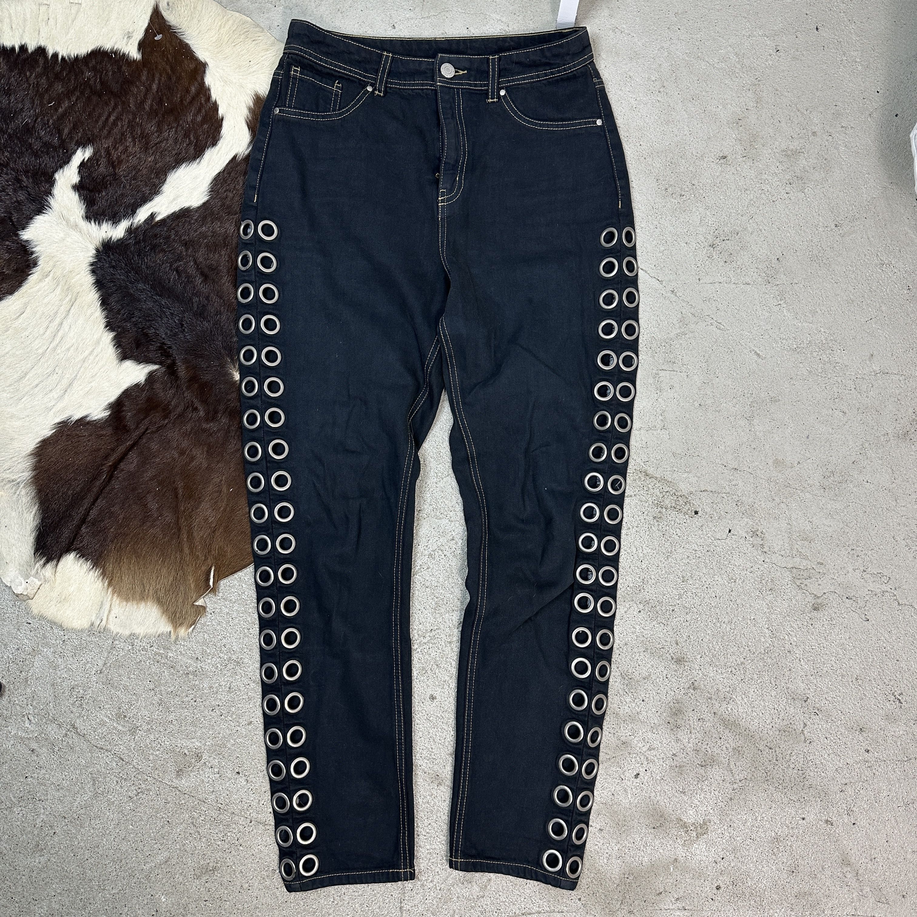 Vintage Vintage Studded Jeans Size 25" / US 0 / IT 36 - 4 Thumbnail