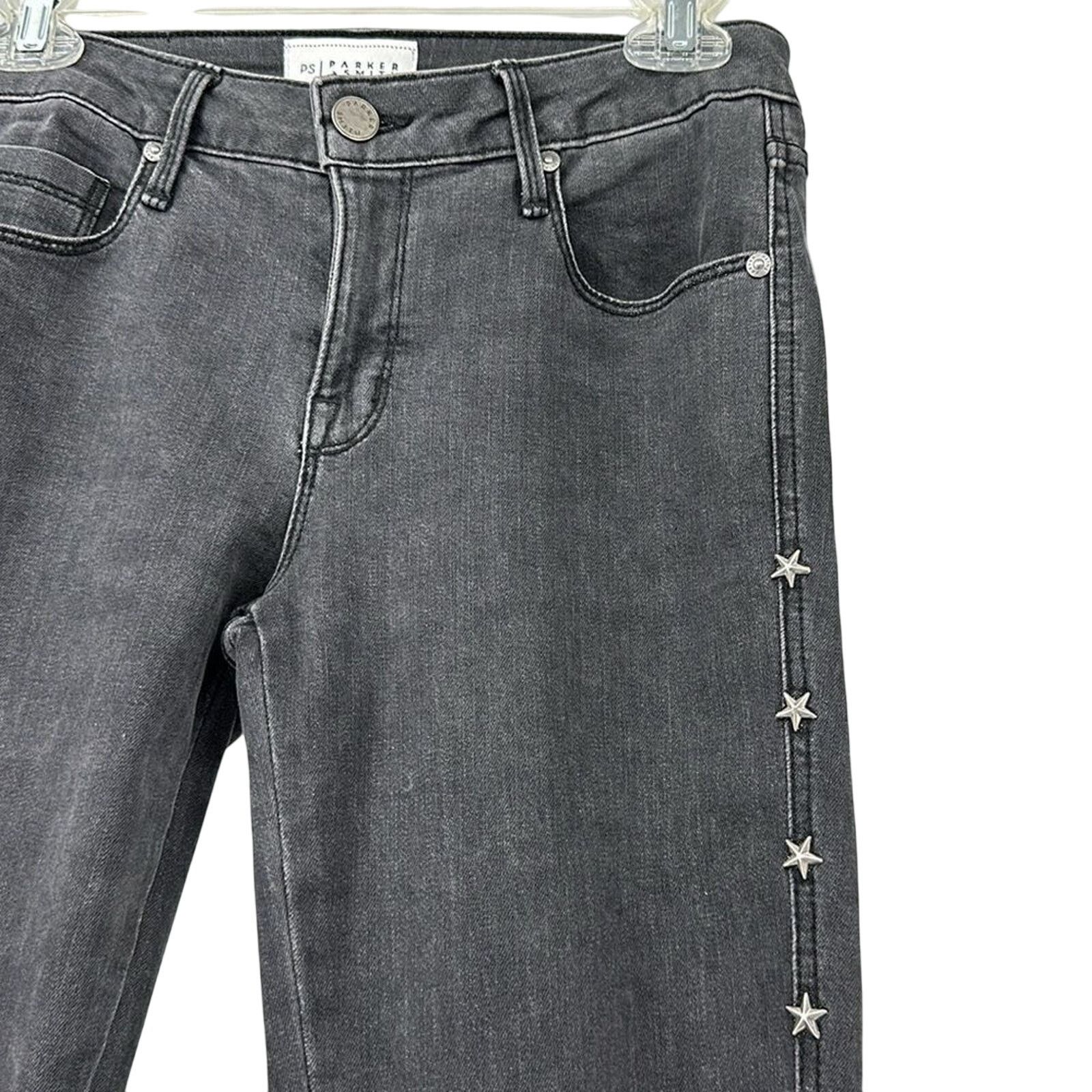 & Other Stories PARKER SMITH 26 Skinny Jeans Raw Step Hem Star Studded Crop Size 26" / US 2 / IT 38 - 6 Thumbnail