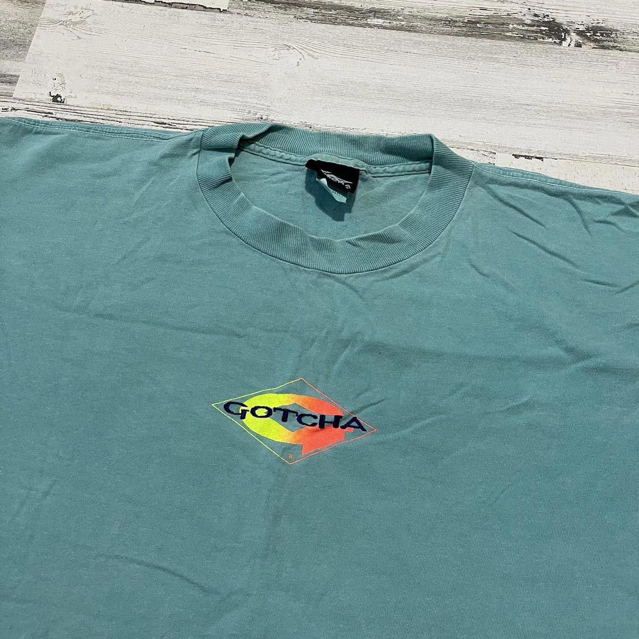 Gotcha Vintage Gotcha Center Logo Gradient Neon Surf T-Shirt L Size US L / EU 52-54 / 3 - 3 Thumbnail