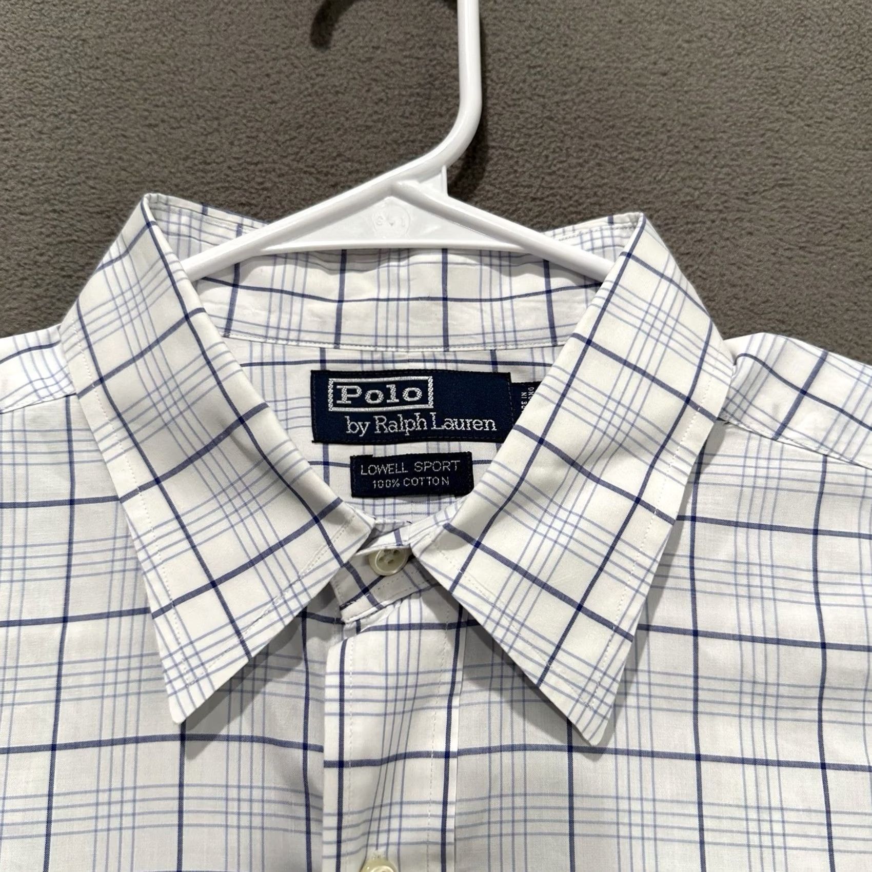 Polo Ralph Lauren VINTAGE Polo Ralph Lauren Shirt Mens L White Plaid Button-Up Size US L / EU 52-54 / 3 - 3 Thumbnail