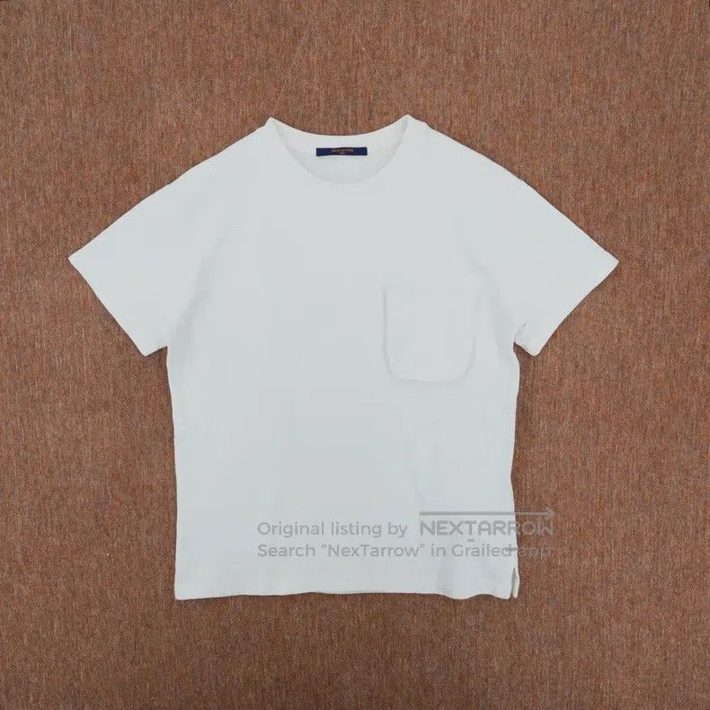 Louis Vuitton White dark stripe full print pocket short sl
