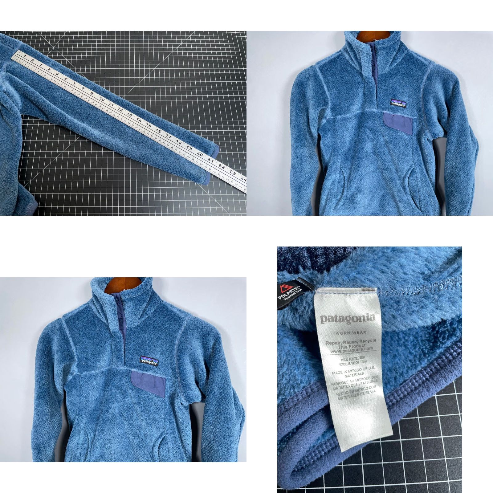Patagonia Patagonia Snap-T Fleece Pullover Women's 2XS Light Blue Polartec Deep Pile 2018 Size XXS / US 00 / IT 34 - 8 Thumbnail