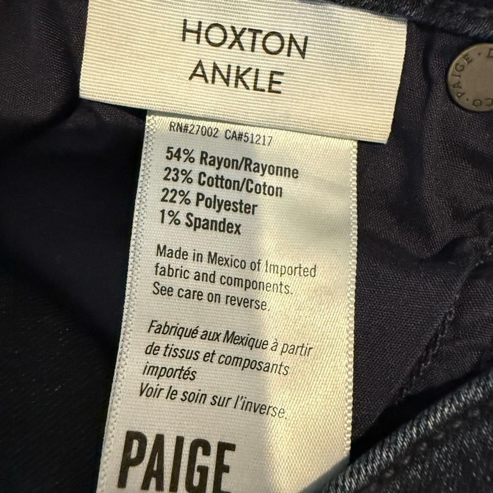 PAIGE Hoxton Ankle Jeans High Rise Skinny Lana Dark Wash 27