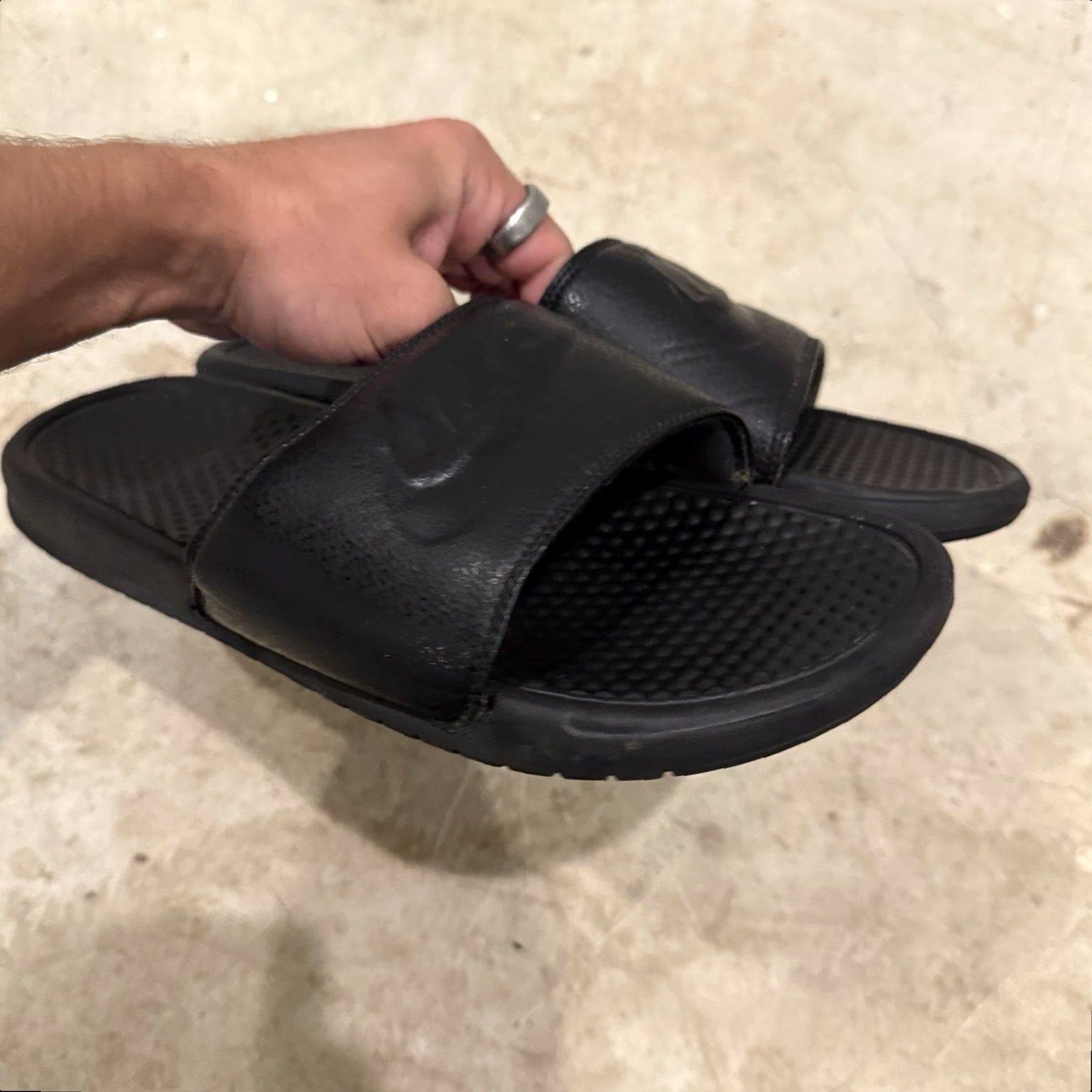 Nike Nike Benassi JDI Slide Mens Sandals 13 Black Slip-On Comfort Size ONE SIZE - 3 Thumbnail