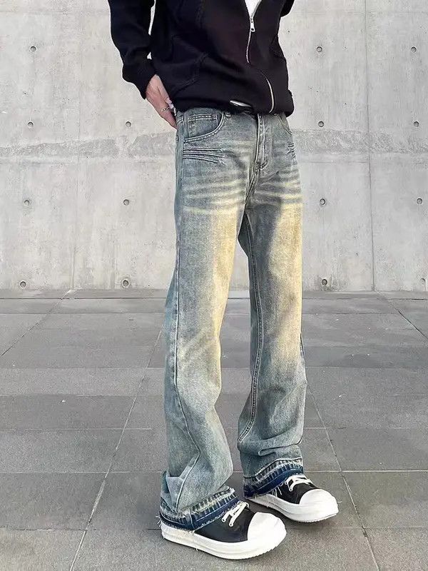 Japanese Brand VIBE Street Y2K vintage washed baggy micro flare jeans Size US 34 / EU 50 - 7 Thumbnail