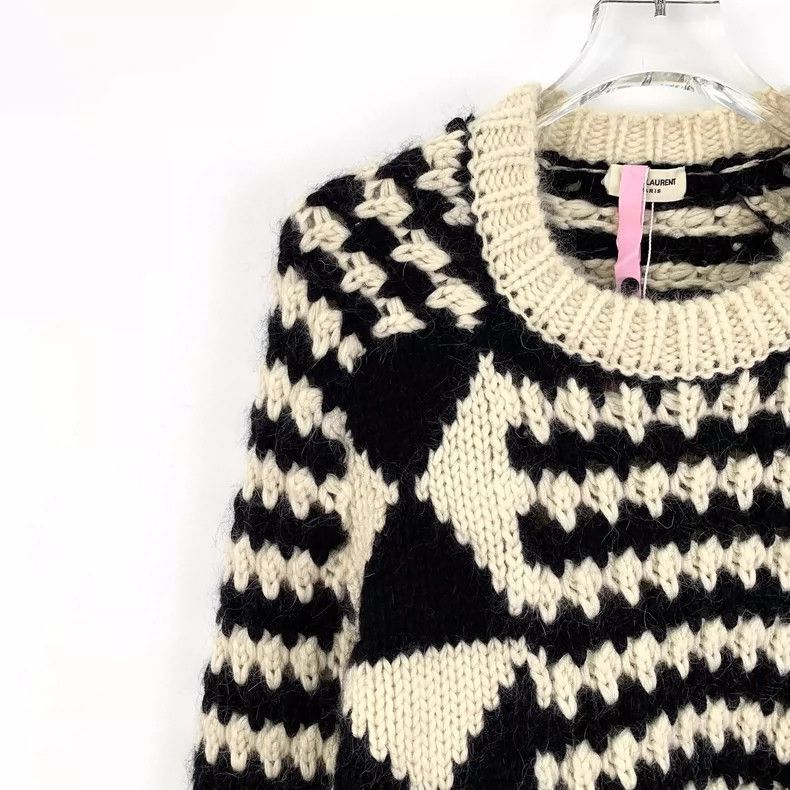 Saint Laurent Colorful Knit Wool Sweater-2507