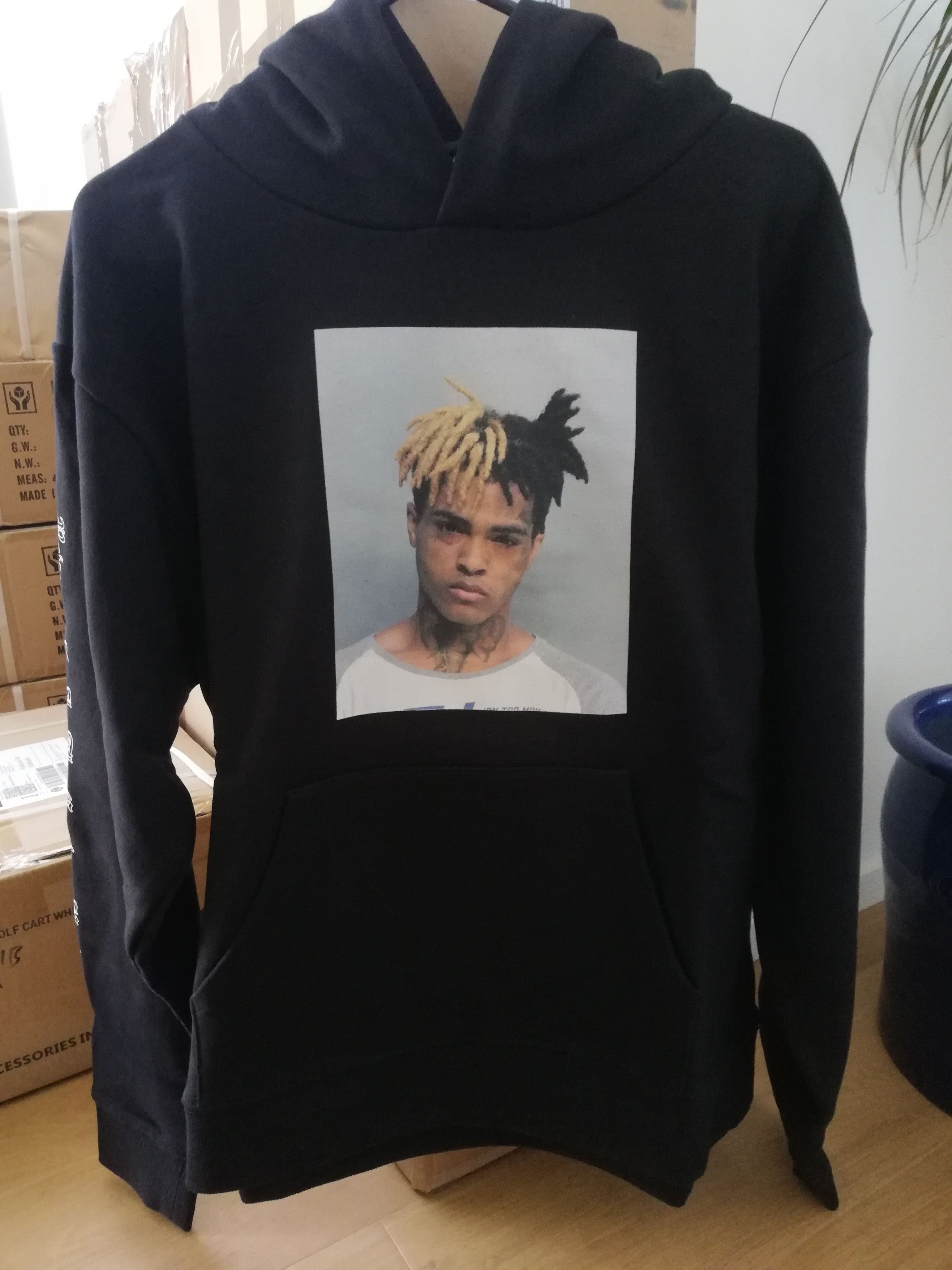 Revenge XXXTentacion Mugshot ・Lightning Hoodie Revenge XXXTentacion Mugshot Hoodie Purple Men's - FW23 - US