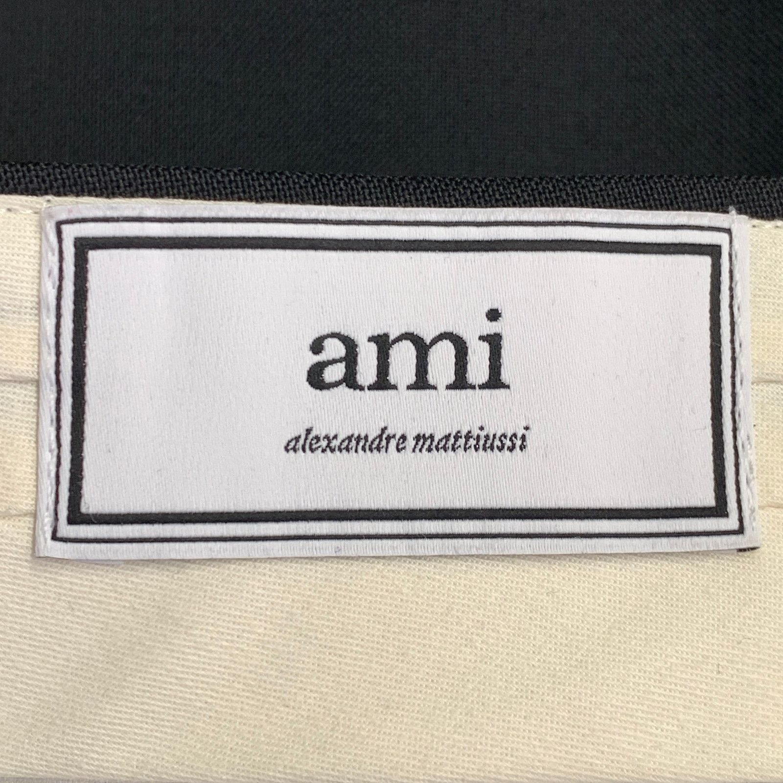 AMI Size 35 Black Wool Tapered Button Fly Dress Pants Size US 35 - 4 Thumbnail