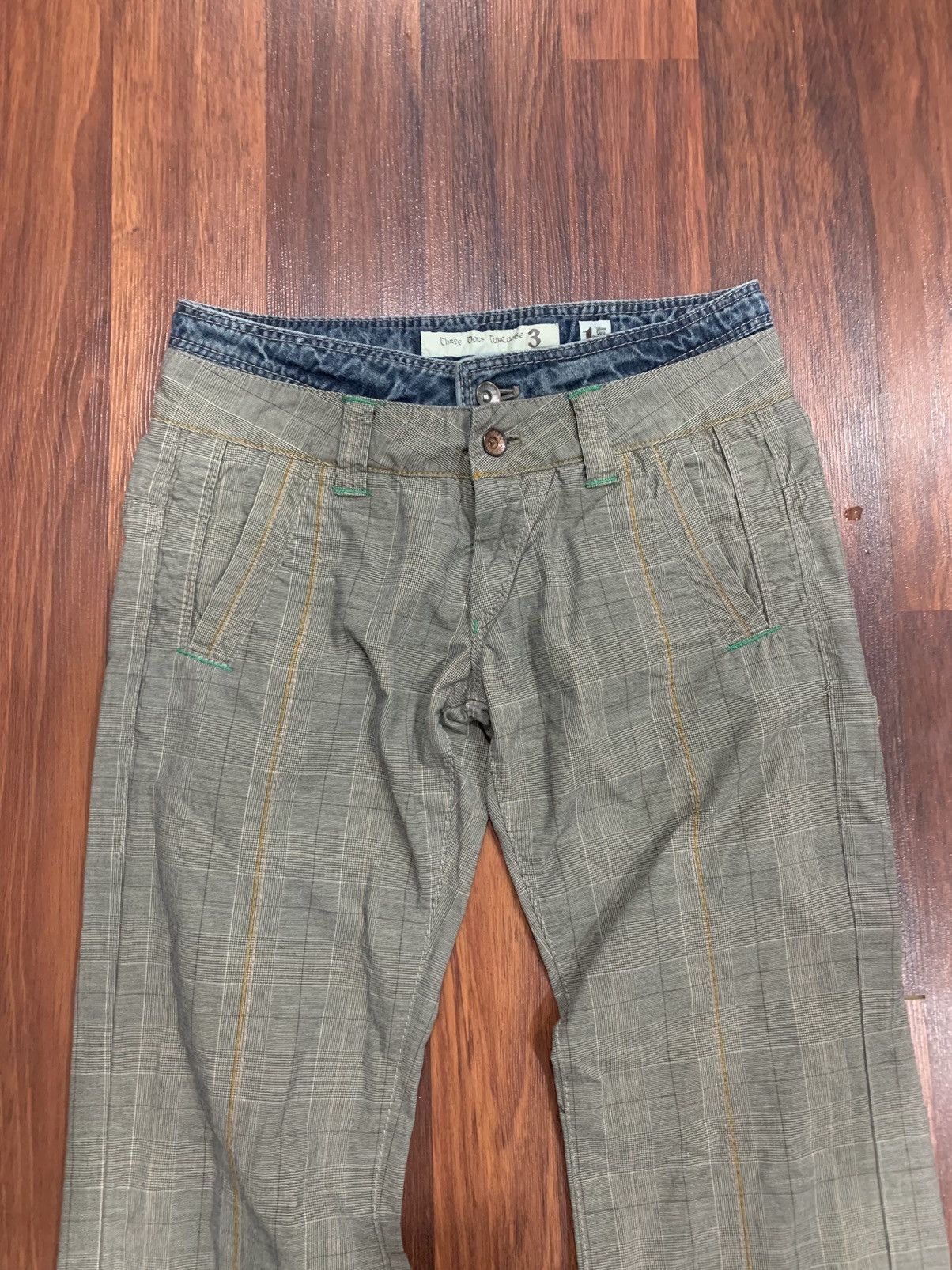 If Six Was Nine Three Dots Flared Checkered Pants Size 30" / US 8 / IT 44 - 7 Thumbnail