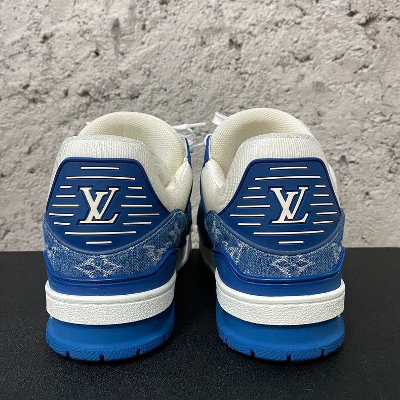 Louis Vuitton louis vuitton blue white sneakers-2507 Size US 8 / EU 41 - 3 Thumbnail