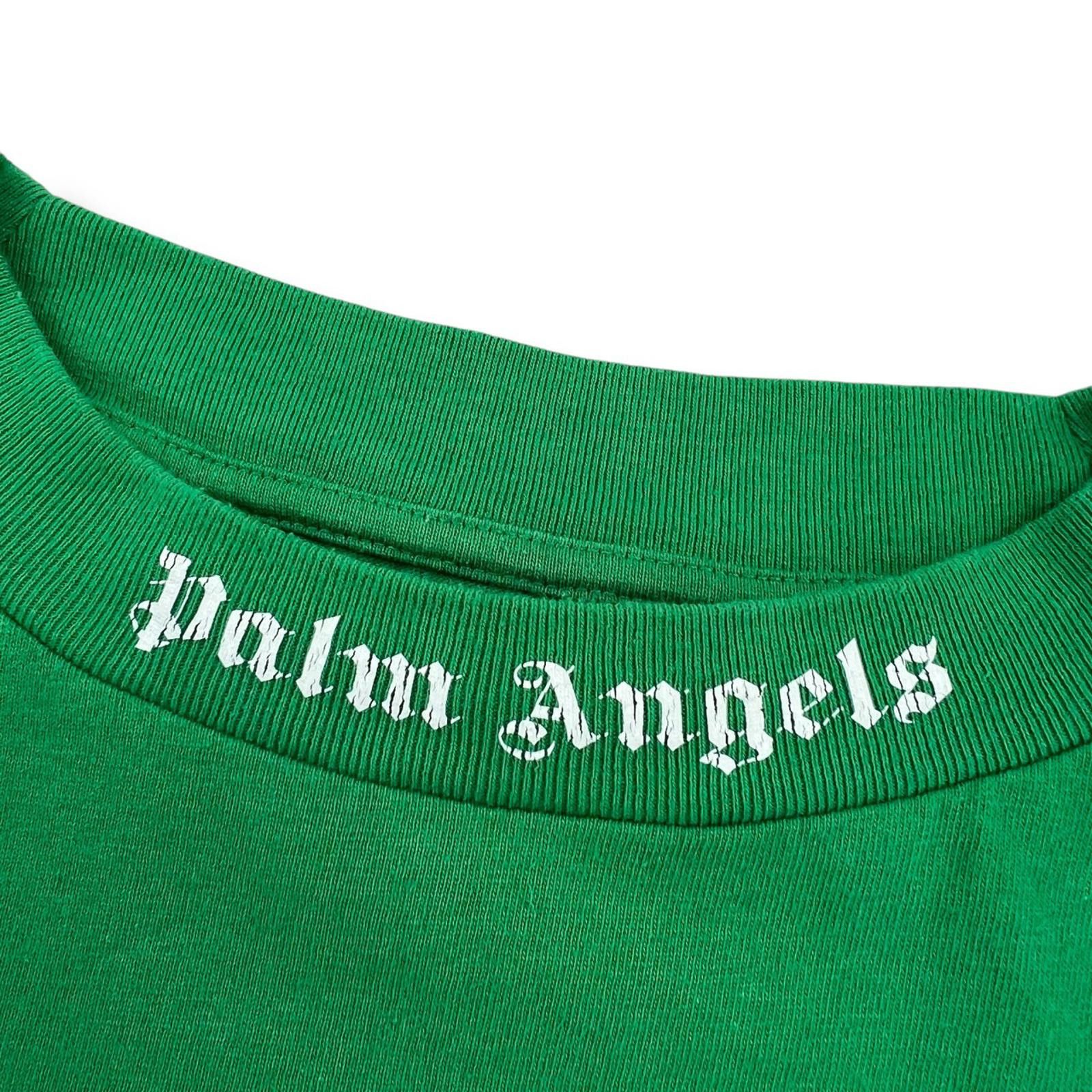 Palm Angels Palm Angels Green Spellout T Shirt Size US XL / EU 56 / 4 - 4 Thumbnail